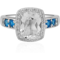 Weißer Topas-Silberring Weißer Topas-Silberring