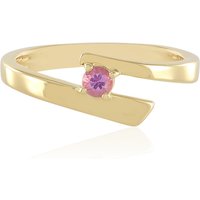 Pinkfarbener Saphir-Silberring Pinkfarbener Saphir-Silberring