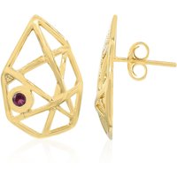 Rhodolith-Silberohrringe Rhodolith-Silberohrringe