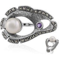 Süßwasserzuchtperlen-Silberring (Annette classic) Süßwasserzuchtperlen-Silberring (Annette classic)