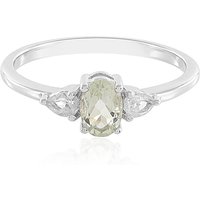 Grüner Amethyst-Silberring Grüner Amethyst-Silberring