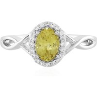 Goldener Apatit-Silberring Goldener Apatit-Silberring