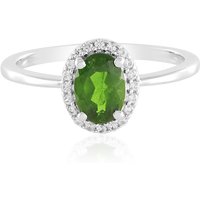 Russischer Diopsid-Silberring Russischer Diopsid-Silberring