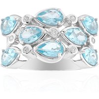 Blauer Apatit-Silberring Blauer Apatit-Silberring