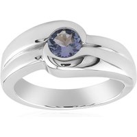 Nicht erhitzter Tansanit-Silberring (Pallanova) Nicht erhitzter Tansanit-Silberring (Pallanova)