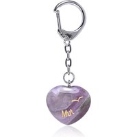 Amethyst-Edelstahlschlüsselanhänger Amethyst-Edelstahlschlüsselanhänger