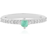 Kolumbianischer Smaragd-Silberring Kolumbianischer Smaragd-Silberring