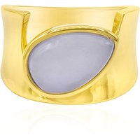 Blauer Chalzedon-Silberring (MONOSONO COLLECTION) Blauer Chalzedon-Silberring (MONOSONO COLLECTION)