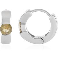 Nicht erhitzter Gelber Tansanit-Silberohrringe Nicht erhitzter Gelber Tansanit-Silberohrringe