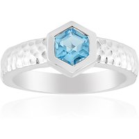 Schweizblauer Topas-Silberring (Pallanova) Schweizblauer Topas-Silberring (Pallanova)