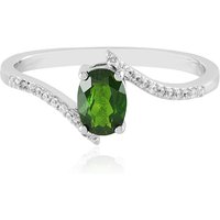 Russischer Diopsid-Silberring Russischer Diopsid-Silberring