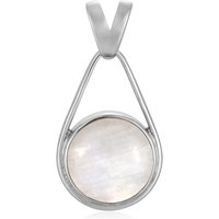 Bihar-Regenbogen-Mondstein-Silberanhänger Bihar-Regenbogen-Mondstein-Silberanhänger