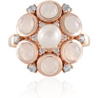 Blauer Mondstein-Silberring (KM by Juwelo) Blauer Mondstein-Silberring (KM by Juwelo)