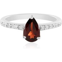 Mosambik-Granat-Silberring Mosambik-Granat-Silberring