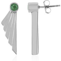 Äthiopischer Smaragd-Silberohrringe (SAELOCANA) Äthiopischer Smaragd-Silberohrringe (SAELOCANA)