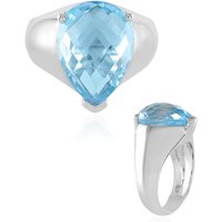 Himmelblauer Topas-Silberring Himmelblauer Topas-Silberring