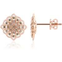 SI1 Argyle-Rose de France-Brillant-Goldohrringe (Annette) SI1 Argyle-Rose de France-Brillant-Goldohrringe (Annette)