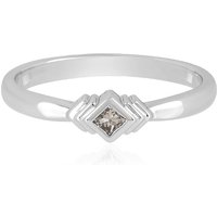 I2 Schokoladen-Diamant-Silberring I2 Schokoladen-Diamant-Silberring