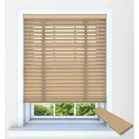 Oregon Wooden Blinds, 50mm Slats, Hessian Ladder Tapes Bass Wood
