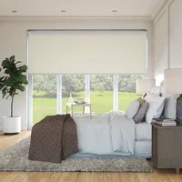 Zenith Wb Xl Blackout Soft Beige Extra Wide Electric Roller Blinds Polyester