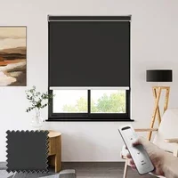 Pvc Blackout Anthracite Somfy Wipe Clean Battery Powered Roller Blinds