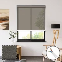 Lucid Graphite 230vac Electric Voile Roller Blinds Voile