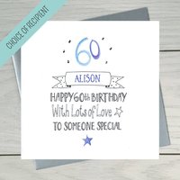 60th Birthday Personalised Greeting Card