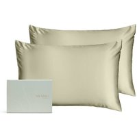 Silk Addict 100% Mulberry Silk Pillowcase Twinpack Olive Green