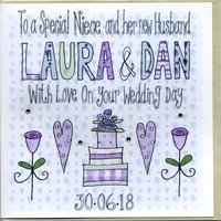 Personalised Niece Or Nephew Wedding Card