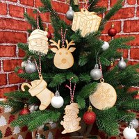 Plywood Christmas Tree Decorations Set6