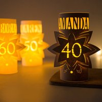 40th Birthday Personalised Star Paper Lantern Centrepiece