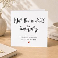 Personalised Engagement Or Wedding Congratulations Card