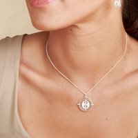 Official Harry Potter Sterling Silver Spinning Time Turner Necklace With Crystals