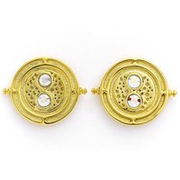 Official Harry Potter Gold Plated Sterling Silver Time Turner Stud Earrings