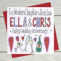 Personalised Daughter Or Son Wedding Anniversary Card
