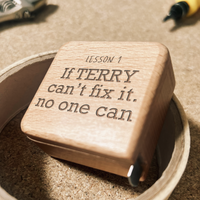 Personalised Wooden Beech Tape Measure