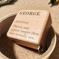 Personalised Wooden Tape Measure