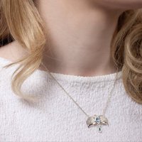 Official Harry Potter Sterling Silver Ravenclaw's Diadem Necklace With Crystals