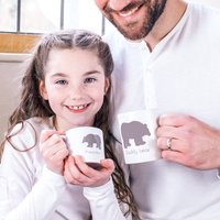 Personalised Daddy Bear And Baby Polar Bear Mugs