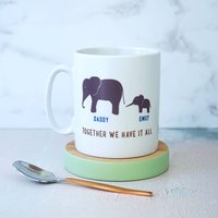 Personalised Daddy And Me Elephant Mug