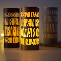 7th Anniversary Copper Gift Personalised Paper Lantern