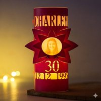 Personalised Birthday Photo Lantern Gift 30th