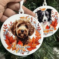 Personalised Dog Breed Autumn Wreath Hanging Decoration