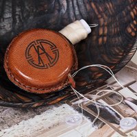 Monogram Leather Tape Measure, 3rd Anniversary Gift
