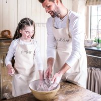 Personalised My Daddy And Me Cotton Apron Set