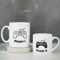 Personalised Daddy And Me Gamer Mugs