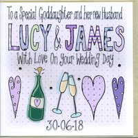 Personalised Goddaughter Or Godson Wedding Card