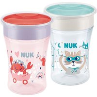 NUK Magic Cup 2er Pack rosa/türkis