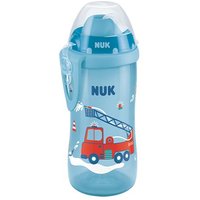 NUK Flexi Cup 300ml mit Trinkhalm blau