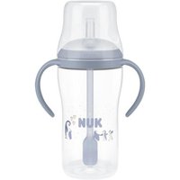 NUK Perfect Match Trinklernflasche Strohhalm 260ml blau